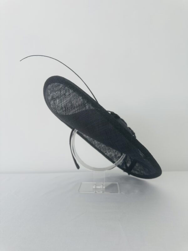Navy Spiral Trim Disc Fascinator - Image 3