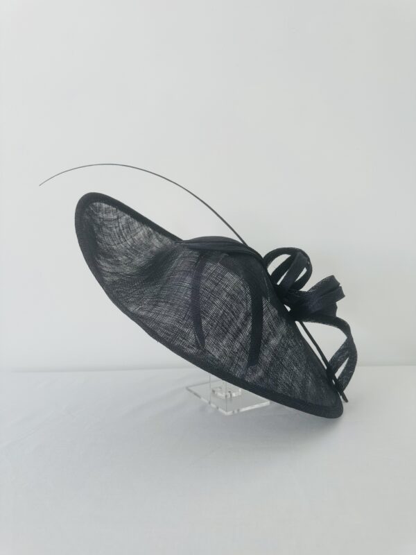 Navy Spiral Trim Disc Fascinator - Image 4